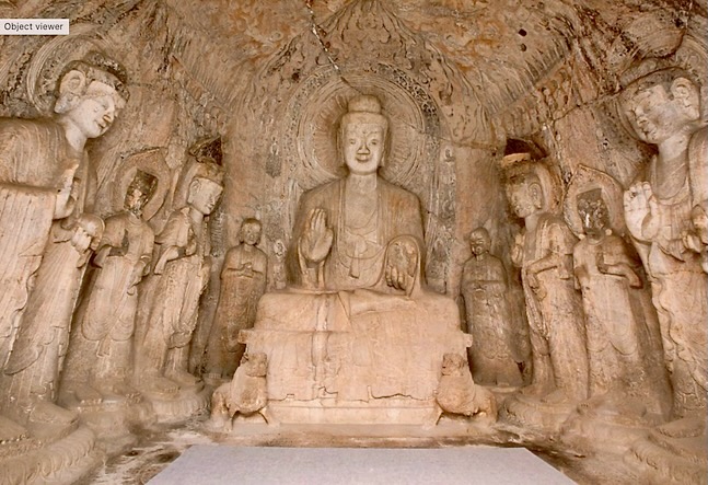Binyang cave in Luoyang, Longmen Grottoes. Northern Wei dynasty. Luoyang Binyang cave